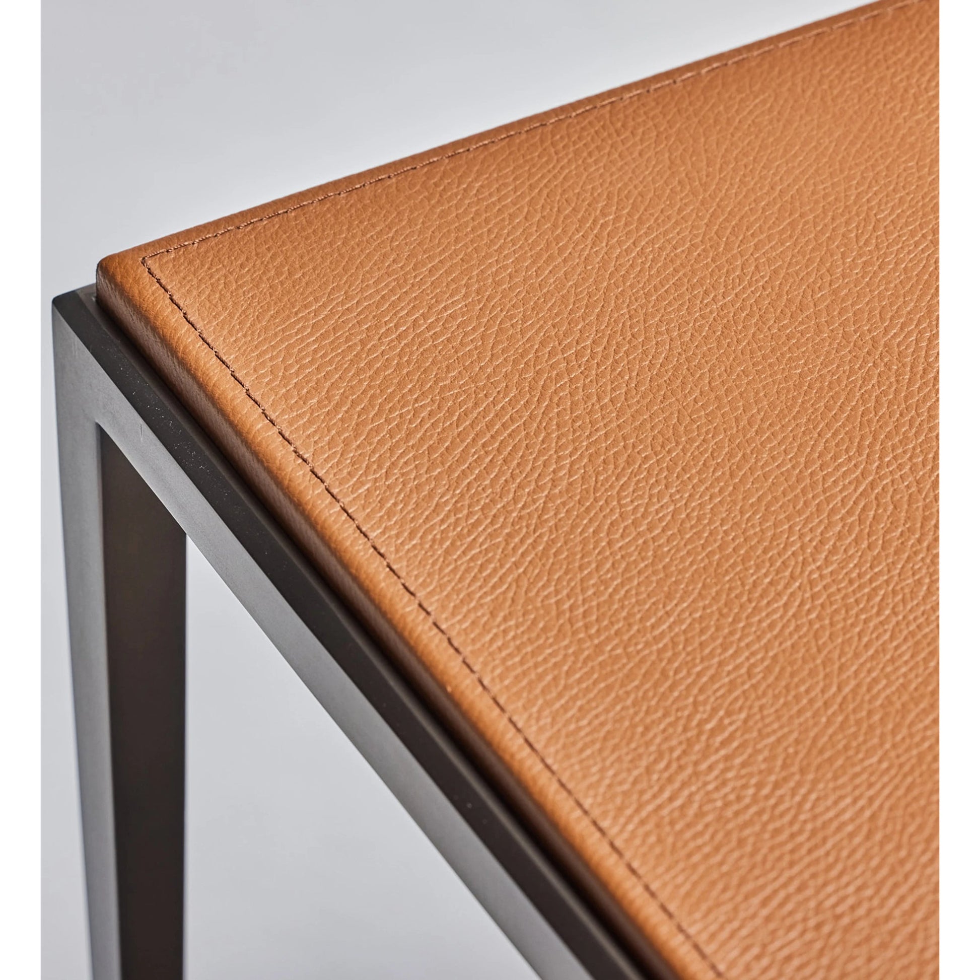 Auburn Cocktail Table by Interlude Home. Made from wood, cast iron, leather in a modern style.