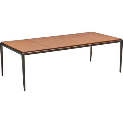 Auburn Cocktail Table by Interlude Home. Made from wood, cast iron, leather in a modern style.