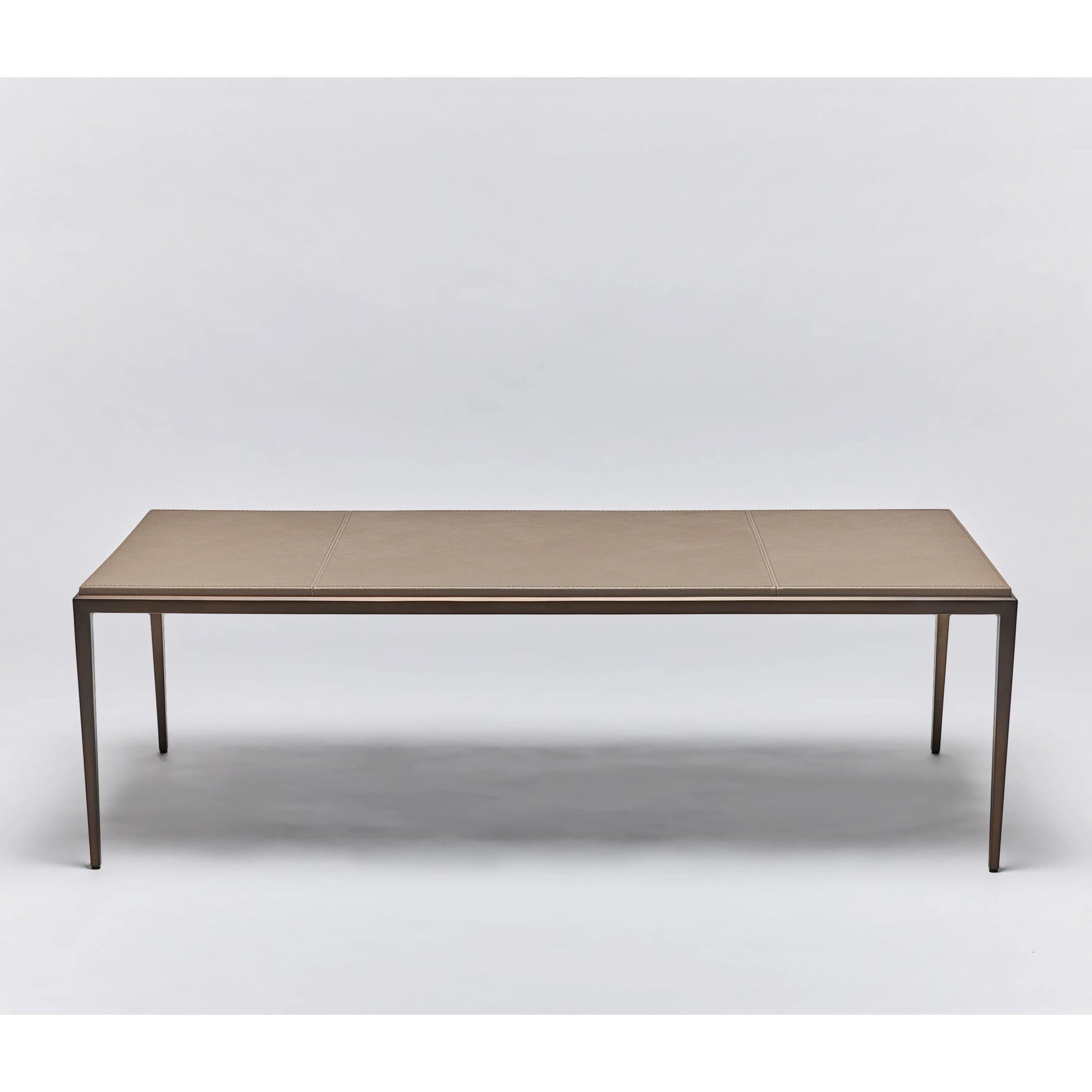 Auburn Cocktail Table by Interlude Home. Made from wood, cast iron, leather in a modern style.