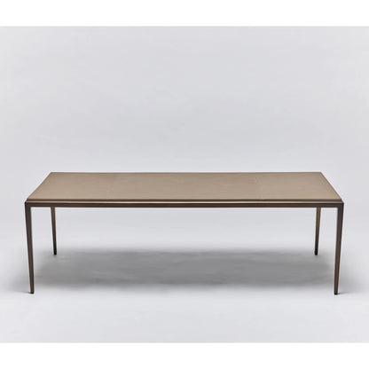 Auburn Cocktail Table by Interlude Home. Made from wood, cast iron, leather in a modern style.