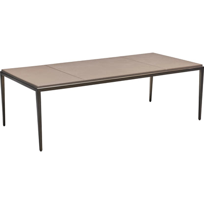Auburn Cocktail Table by Interlude Home. Made from wood, cast iron, leather in a modern style.