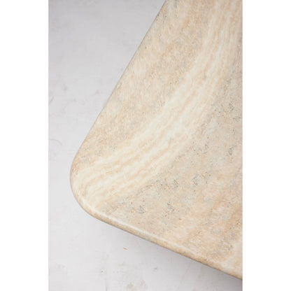 L'Avenue Cocktail Table by Interlude Home in cream and cavern. Made from crafted marble concrete in a unique style.