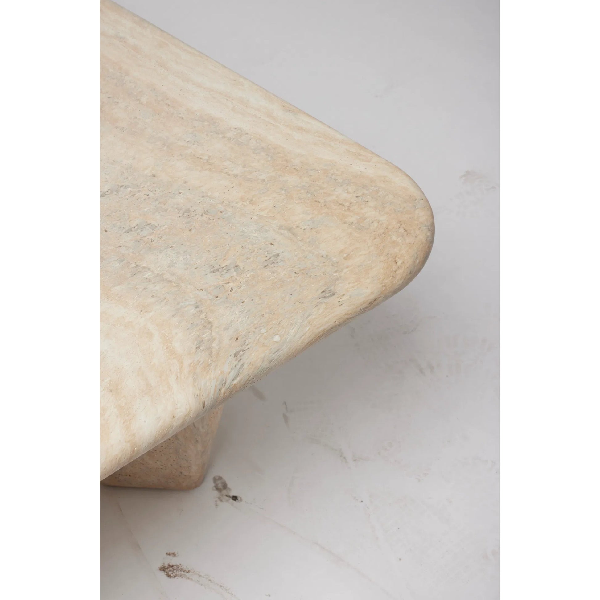 L'Avenue Cocktail Table by Interlude Home in cream and cavern. Made from crafted marble concrete in a unique style.
