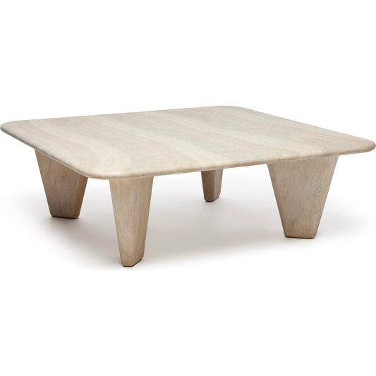 001 SI-2256499 | Additional Silo | L'Avenue Cocktail Table by Interlude Home in cream and cavern. Made from crafted marble concrete in a unique style.