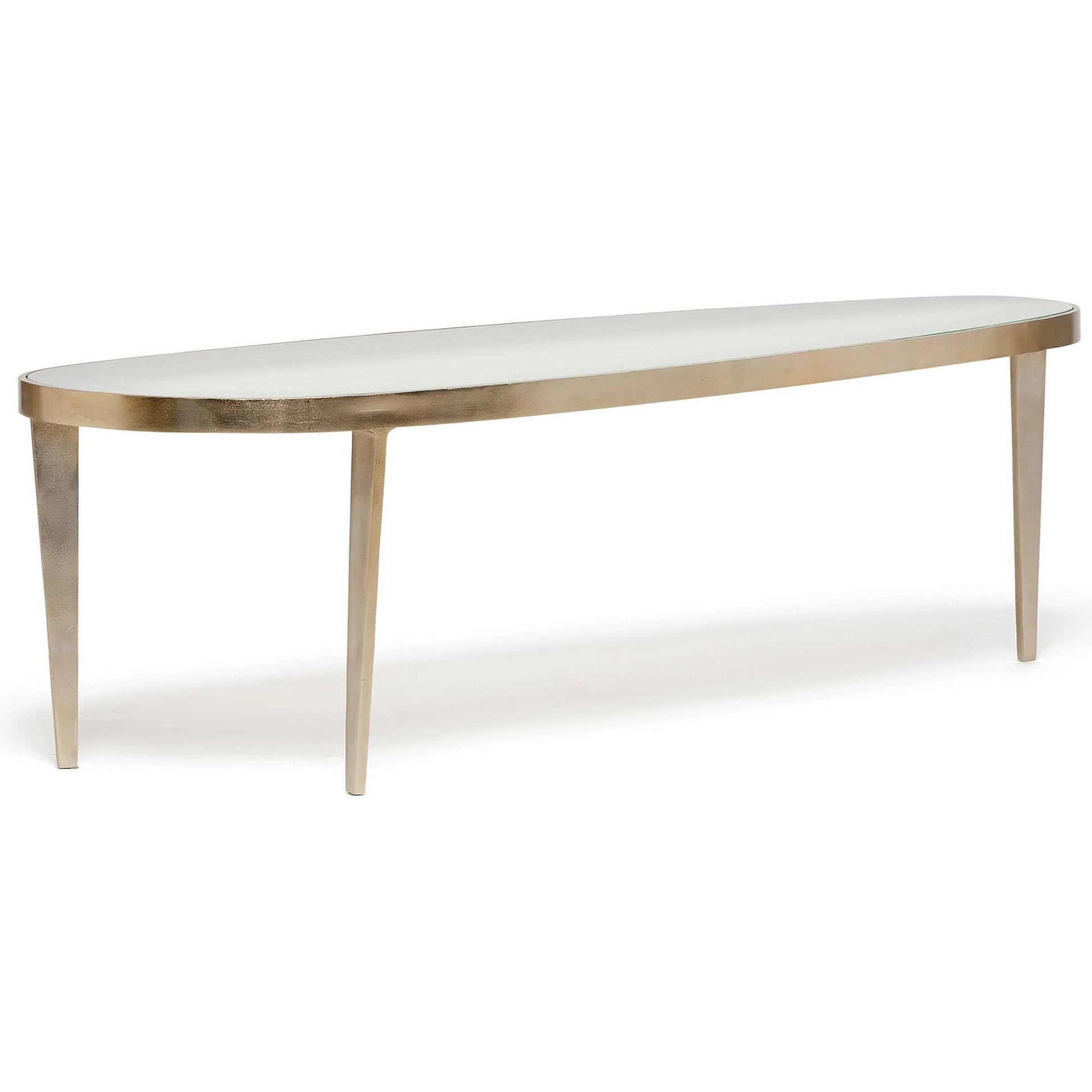 Jan Cocktail Table Large by Interlude Home in twilight bronze. Made from aluminum, glass in a modern style.