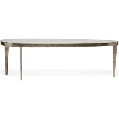 Jan Cocktail Table Large by Interlude Home in twilight bronze. Made from aluminum, glass in a modern style.