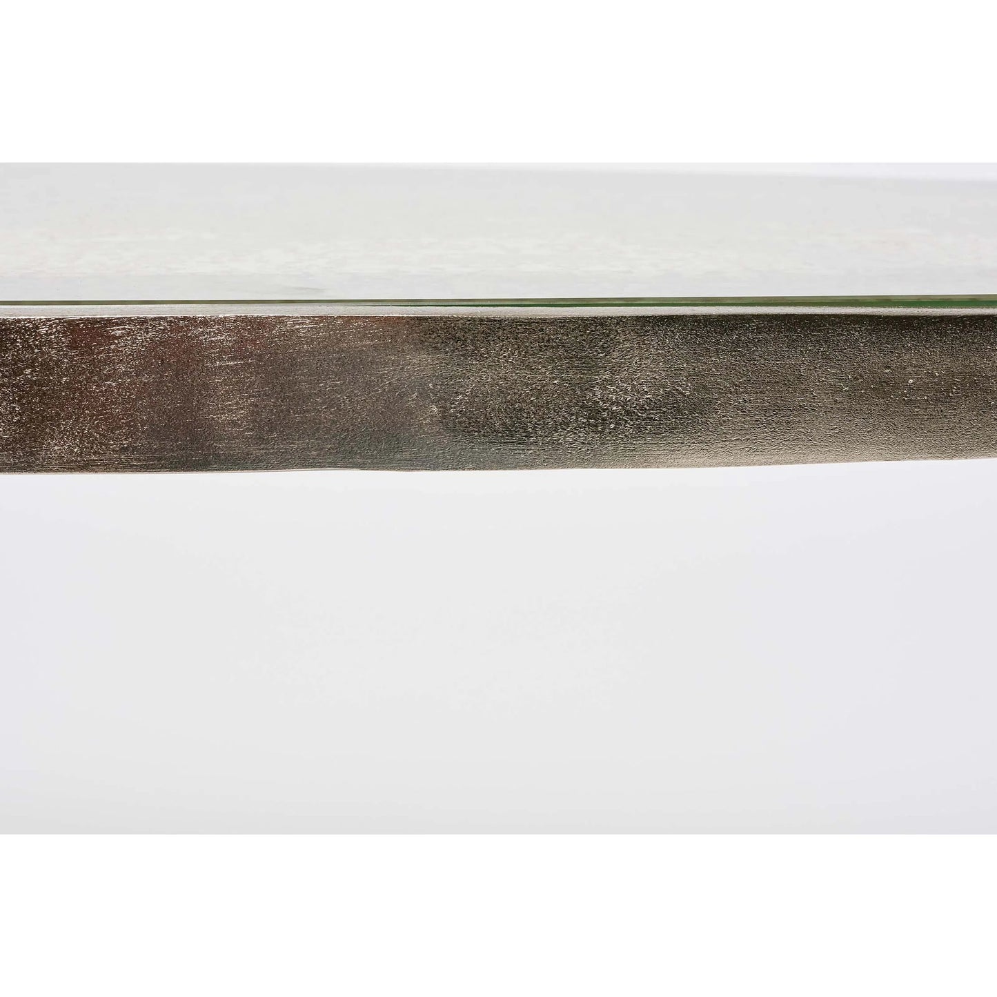 009 SI-2374559 | Closeup | Jan Cocktail Table Large by Interlude Home in twilight bronze. Made from aluminum, glass in a modern style.