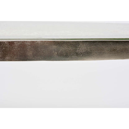 Jan Cocktail Table Large by Interlude Home in twilight bronze. Made from aluminum, glass in a modern style.