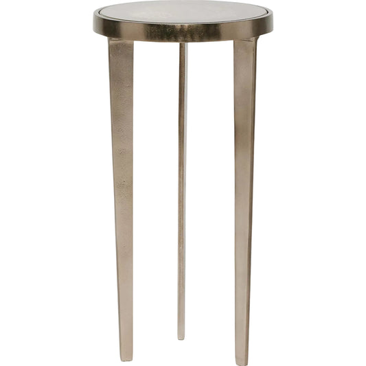 Jan Round Drink Table by Interlude Home. Made from aluminum, glass in a unique style.