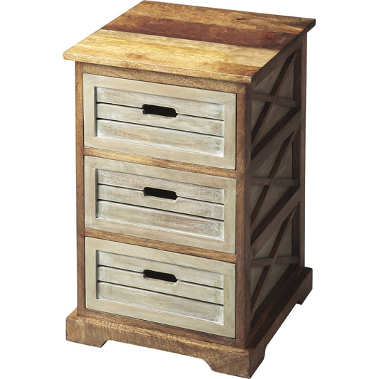 Hayden Modern Chairside Chest by Butler Specialty Company in multi-color and modern expressions. Made from mango wood solids, mdf in a cottage & farmhouse style.