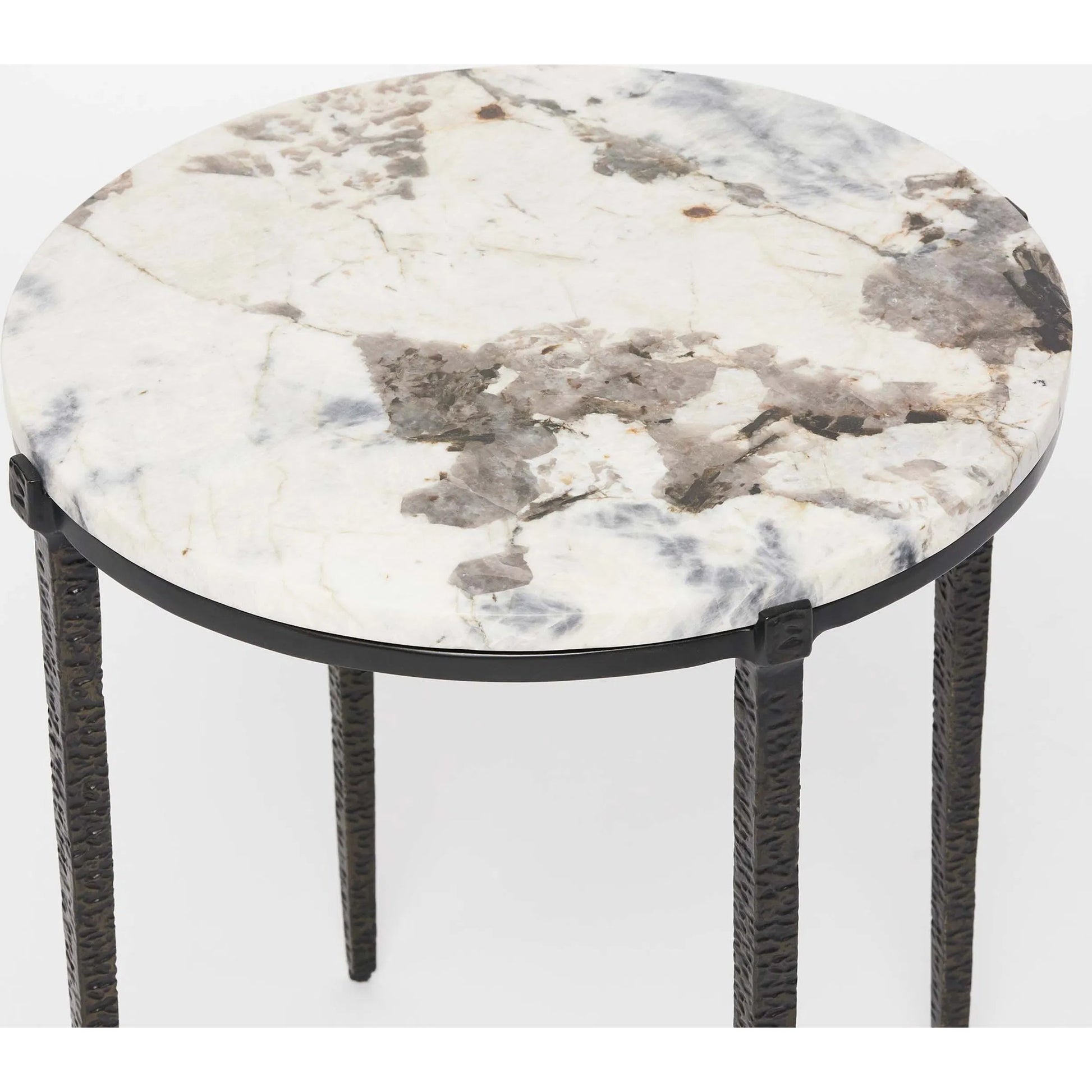 Como Side Table by Interlude Home. Made from iron, marble in a modern style.