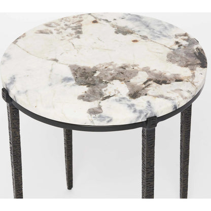 Como Side Table by Interlude Home. Made from iron, marble in a modern style.