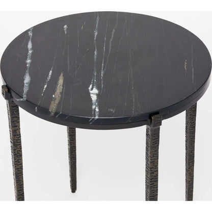 Como Side Table by Interlude Home. Made from iron, marble in a modern style.