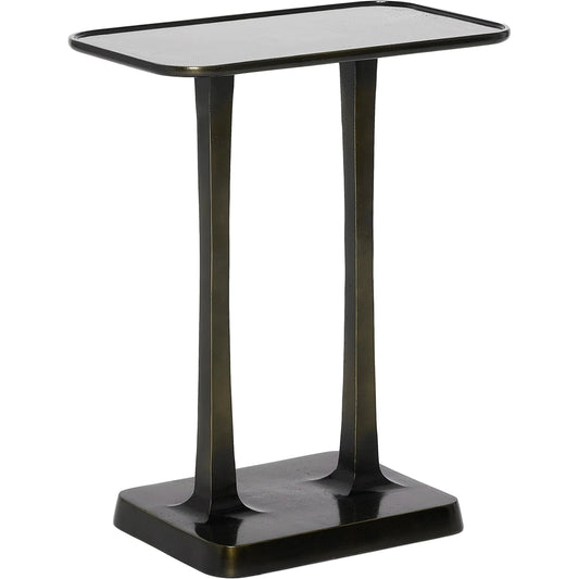 Axel Grand Table by Interlude Home in deep bronze. Made from aluminum in a traditional style.