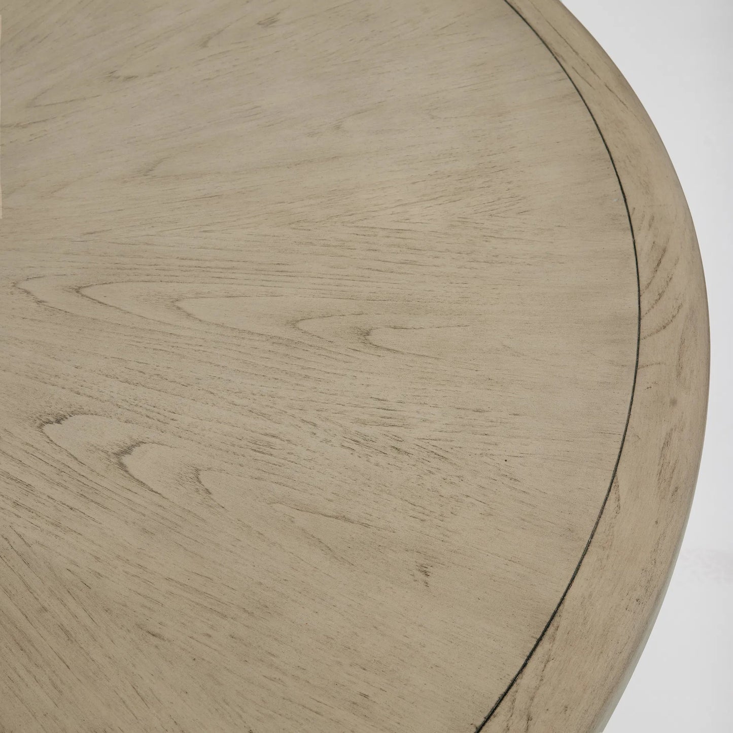 005 SI-2519586 | Closeup | Harperly Dining Table by Interlude Home in washed taupe, satin aged bronze. Made from sungkai wood, raffia, metal in a transitional style.