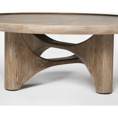 Adel Cocktail Table by Interlude Home in autumn brown. Made from ash in a transitional style.