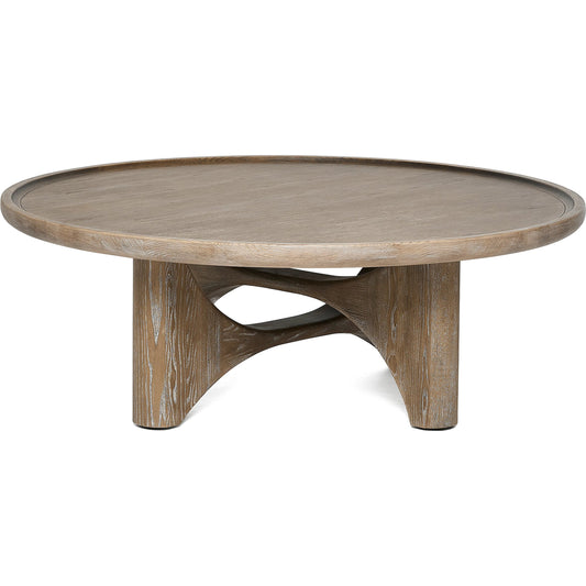 Adel Cocktail Table by Interlude Home in autumn brown. Made from ash in a transitional style.