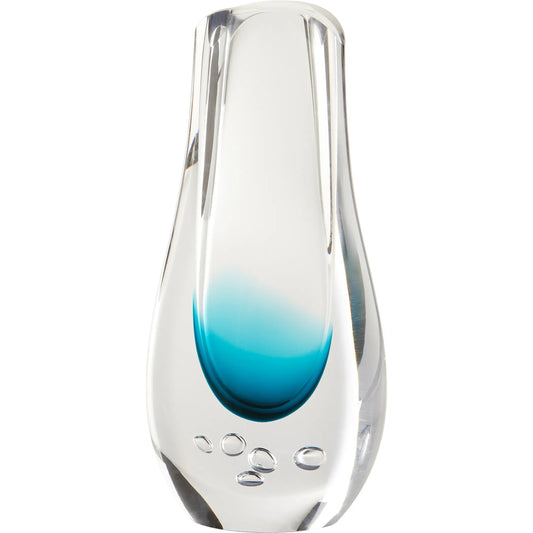 Tidepool Vase by Cyan Design in clear, blue. Made from art glass in a unique style.