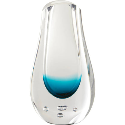 Tidepool Vase by Cyan Design in clear, blue. Made from art glass in a eclectic & global style.