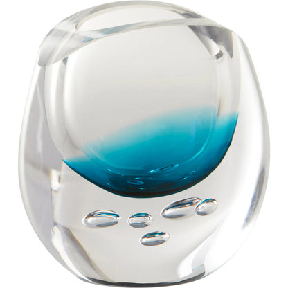 Tidepool Vase by Cyan Design in clear, blue. Made from art glass in a eclectic & global style.