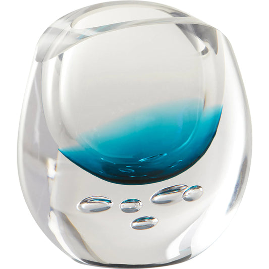 Tidepool Vase by Cyan Design in clear, blue. Made from art glass in a unique style.