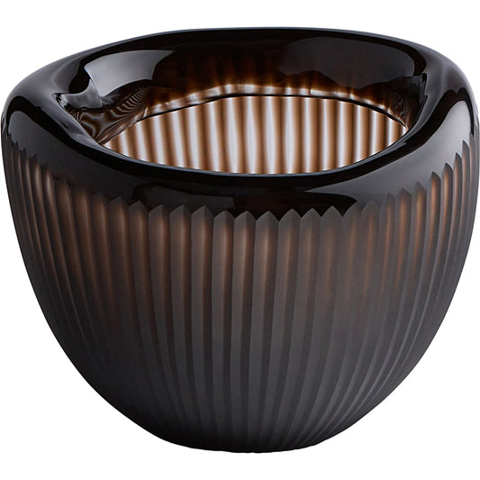 Cacao Vase by Cyan Design in brown. Made from art glass in a unique style.