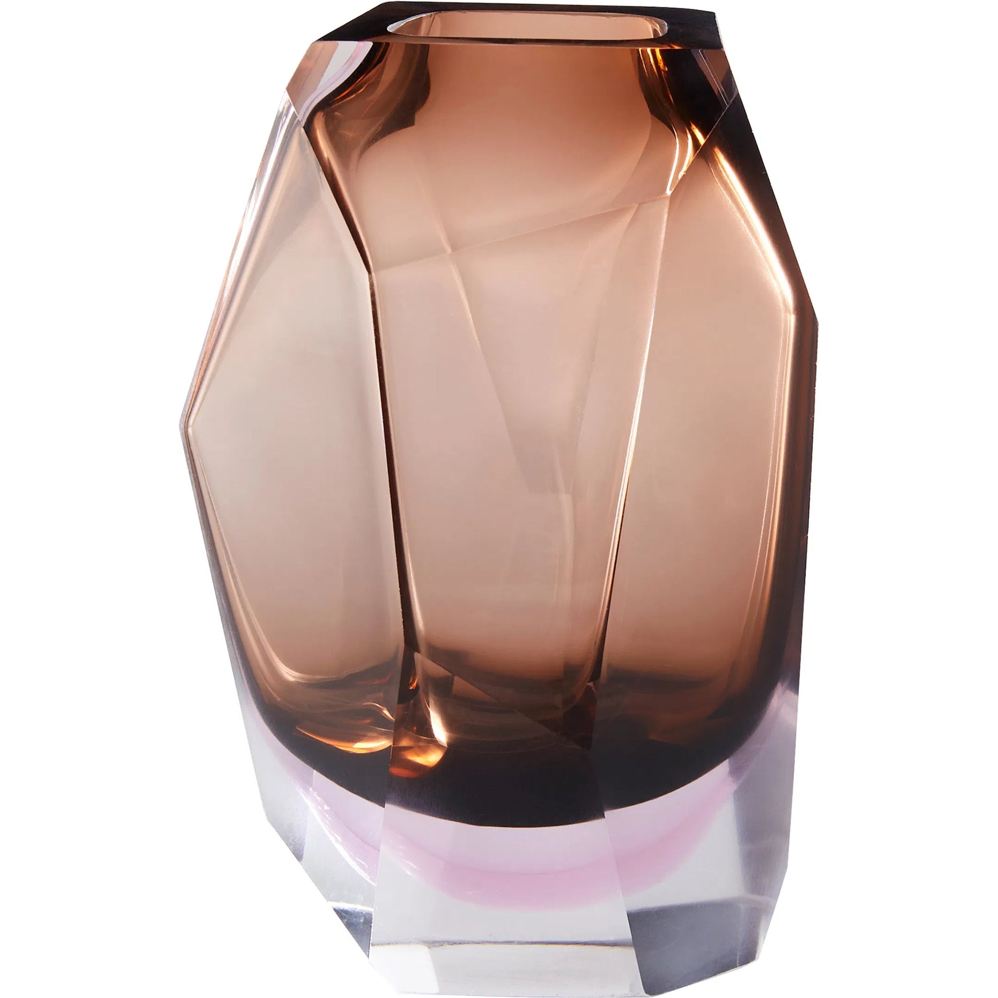 Macallen Vase by Cyan Design in whiskey. Made from art glass in a eclectic & global style.