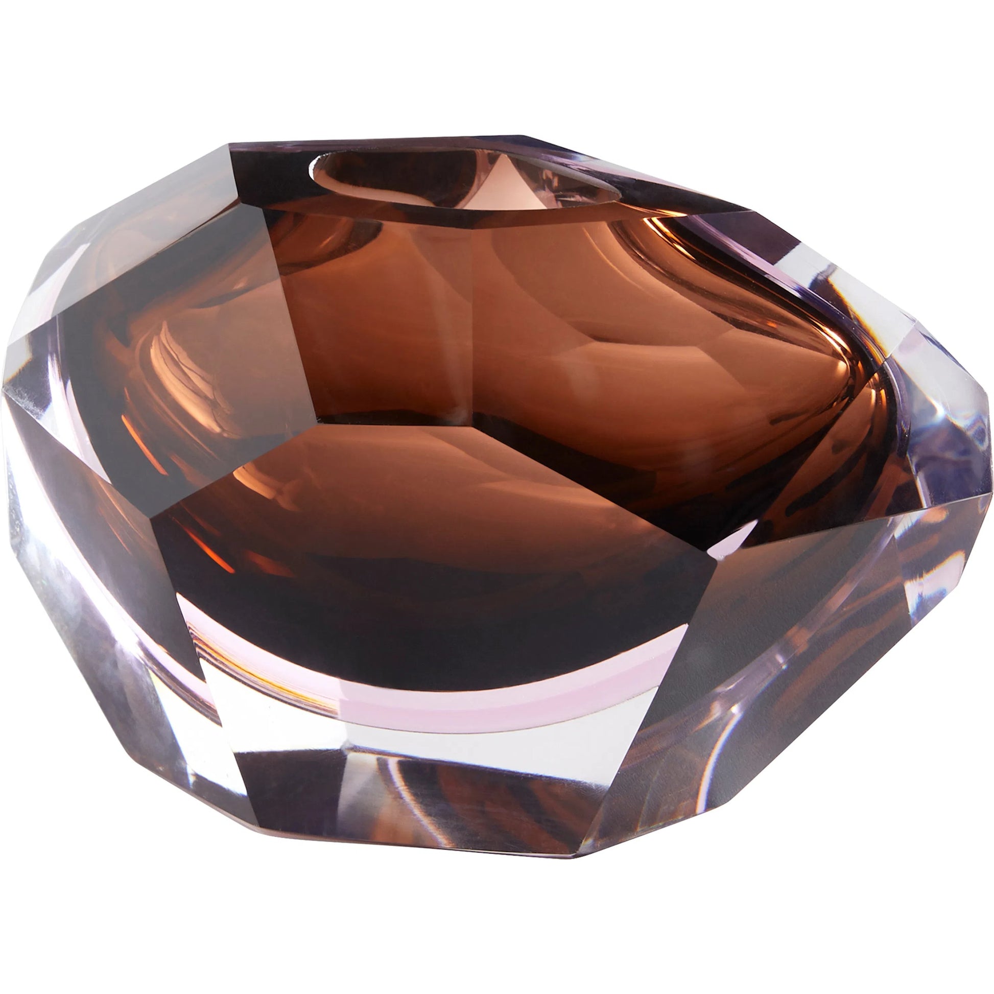 Macallen Vase by Cyan Design in whiskey. Made from art glass in a eclectic & global style.