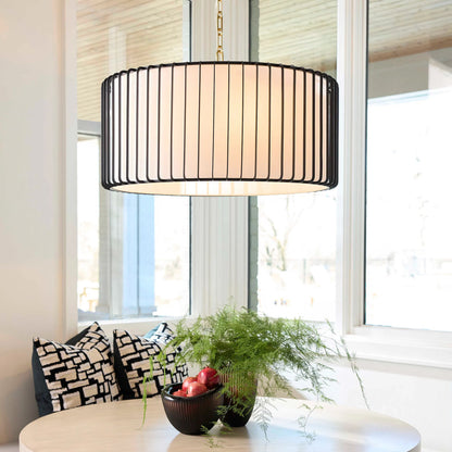 Tuxedo Pendant by Cyan Design in black. Made from iron in a modern style.