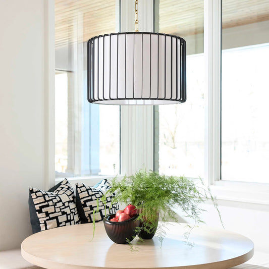 Tuxedo Pendant by Cyan Design in black. Made from iron in a modern style.