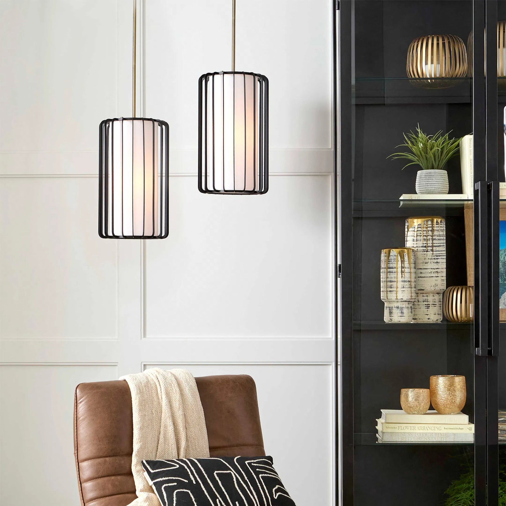 Tuxedo Pendant by Cyan Design in black. Made from iron in a modern style.