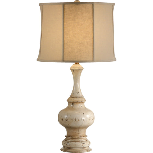 Turned Urn Lamp by Wildwood in white. Made from unique in a cottage & farmhouse style.