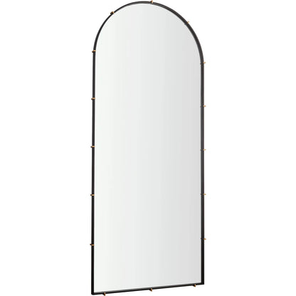 Klipp Oval Mirror by Cyan Design in black. Made from metal, mirrored glass in a transitional style.