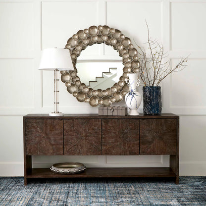 Thorough Vase by Cyan Design in blue. Made from art glass in a coastal style.