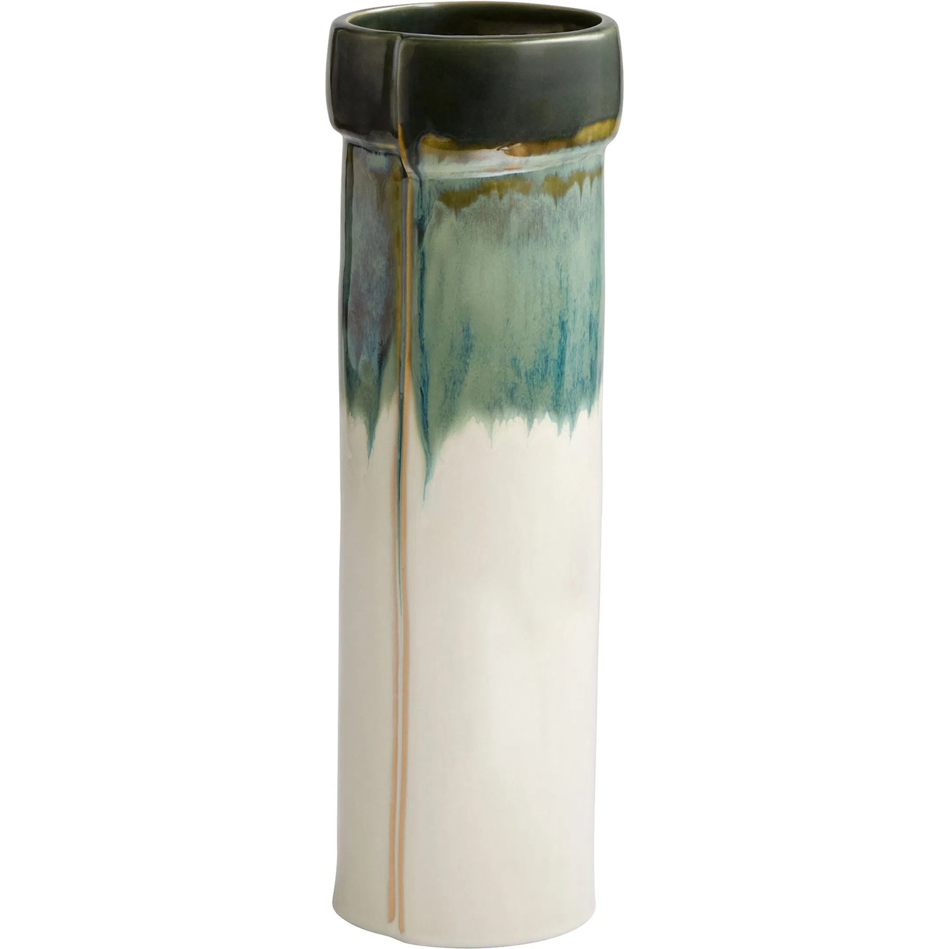 Folded Vase by Cyan Design in cascade sage. Made from ceramic in a eclectic & global style.