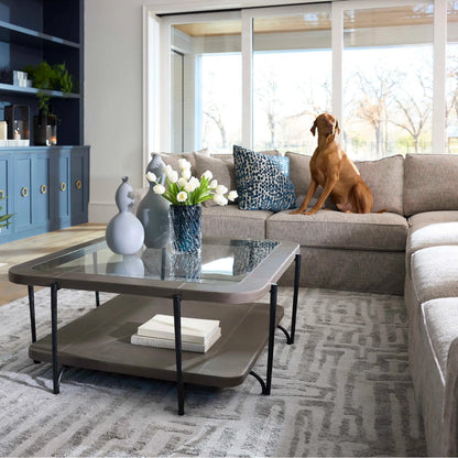 Calabaza Vase by Cyan Design in semi matte stone grey. Made from ceramic in a transitional style.