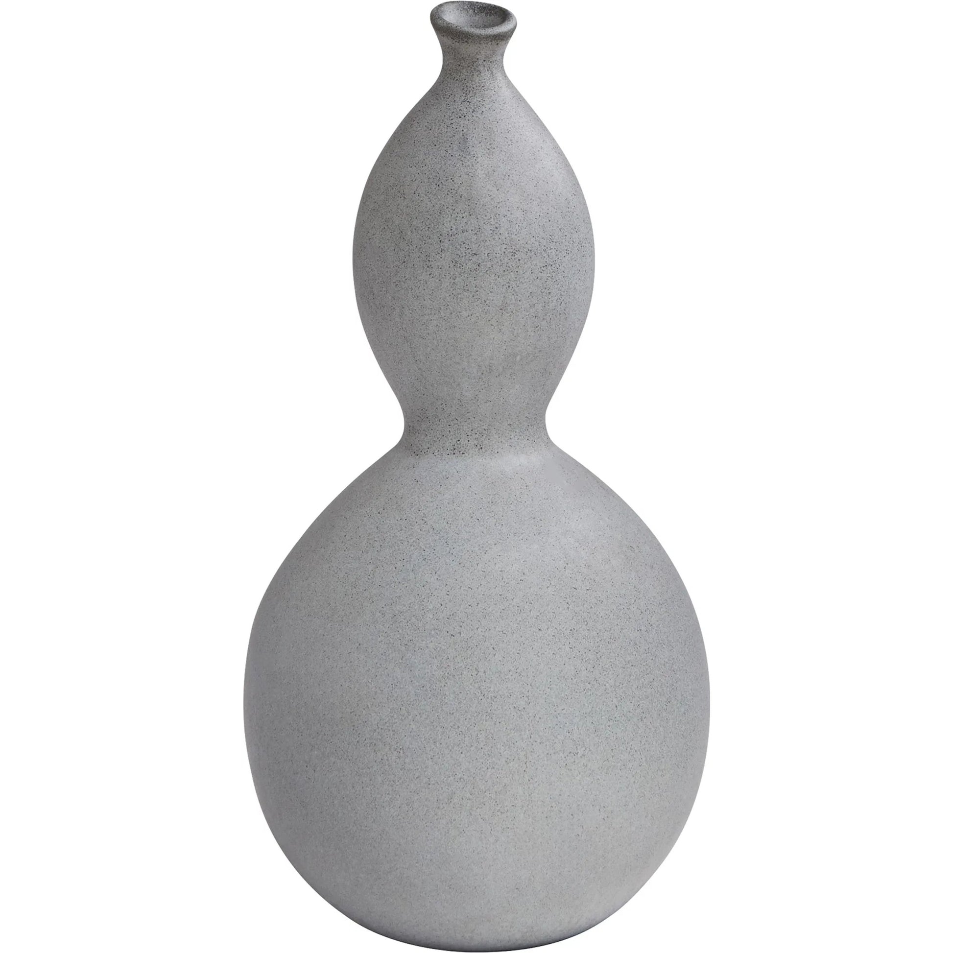 Calabaza Vase by Cyan Design in semi matte stone grey. Made from ceramic in a transitional style.