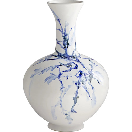 Neos Vase by Cyan Design in white, cobalt blue, black. Made from ceramic in a unique style.