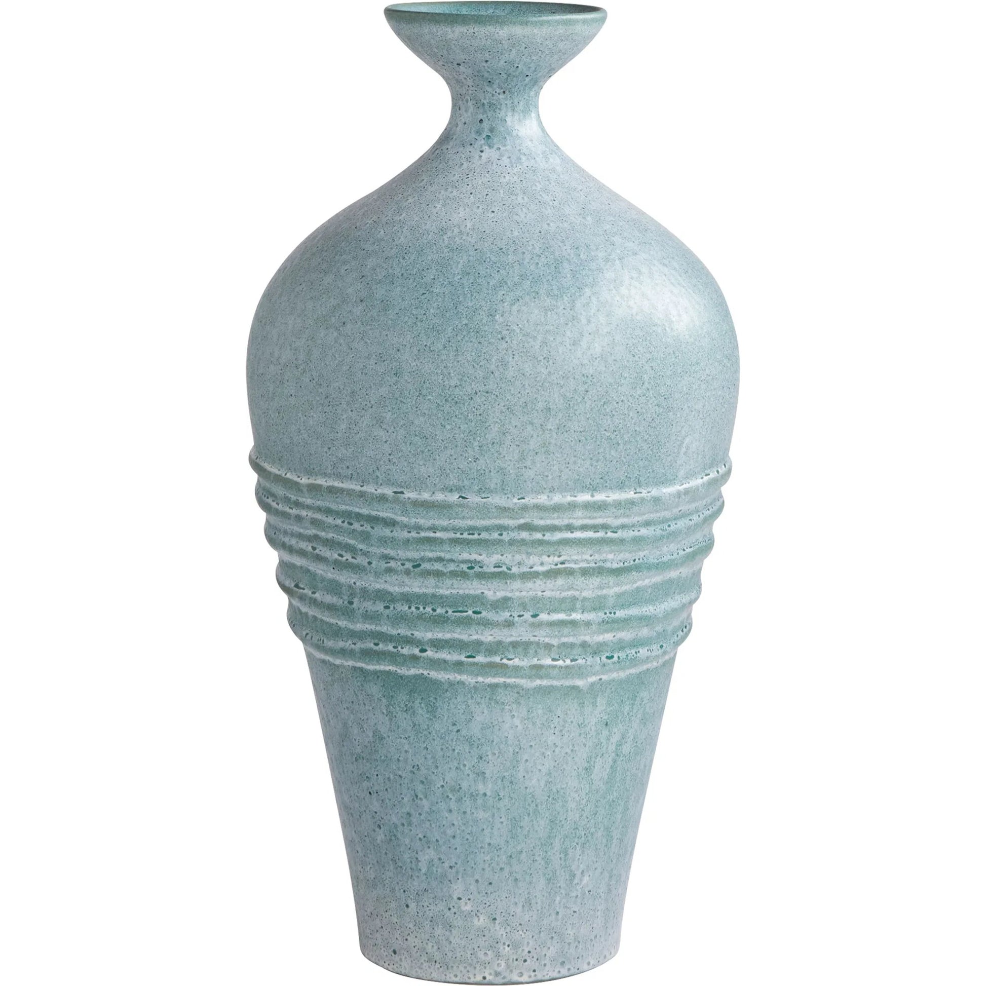 Ribbon Vase by Cyan Design in moonstone. Made from ceramic in a eclectic & global style.