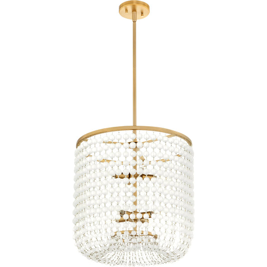 Ophelia 8 Light Pendant by Cyan Design in aged brass. Made from calcite, steel in a unique style.