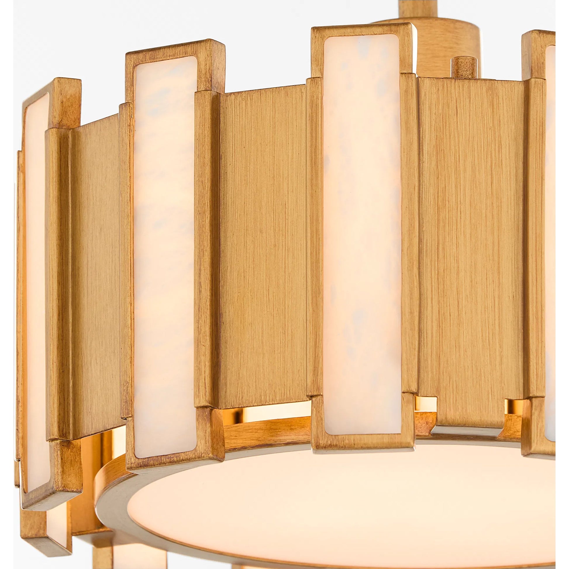 Volterra 1 Light Pendant by Cyan Design in aged brass. Made from alabaster, steel in a modern style.