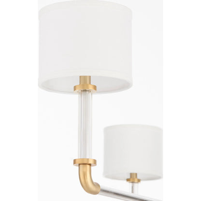 Hightower 8 Light Chandelier by Cyan Design in clear, aged brass. Made from glass, steel in a modern style.