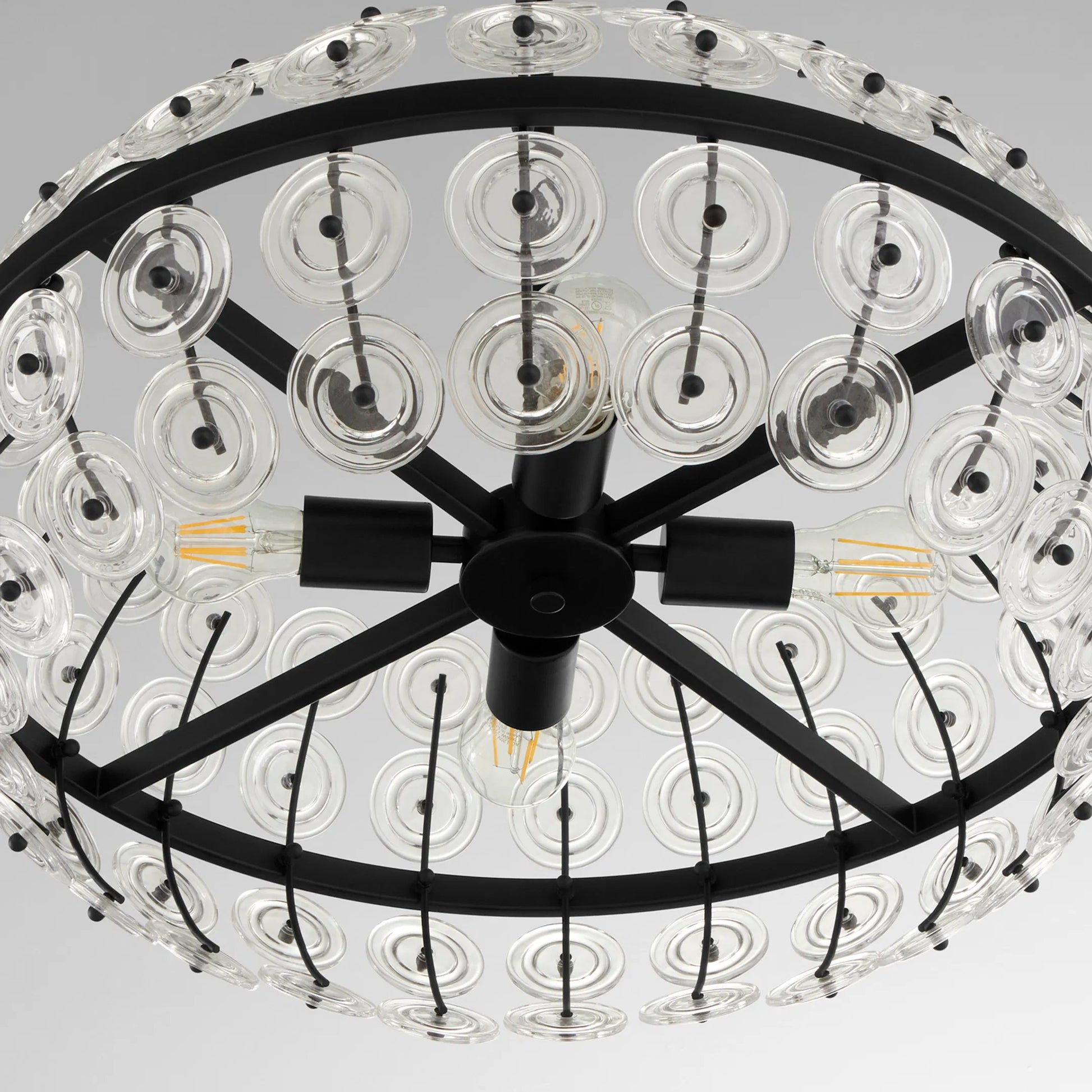 Selena 4 Light Pendant by Cyan Design. Made from glass, steel in a modern style.