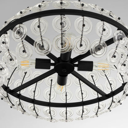 Selena 4 Light Pendant by Cyan Design. Made from glass, steel in a modern style.