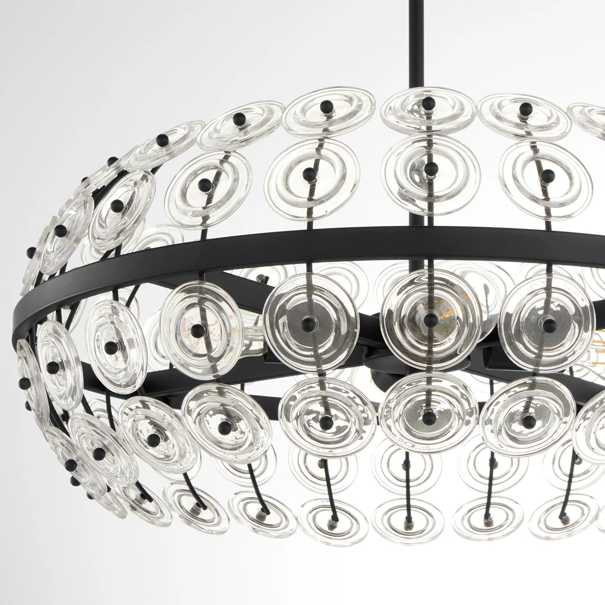 Selena 4 Light Pendant by Cyan Design. Made from glass, steel in a modern style.