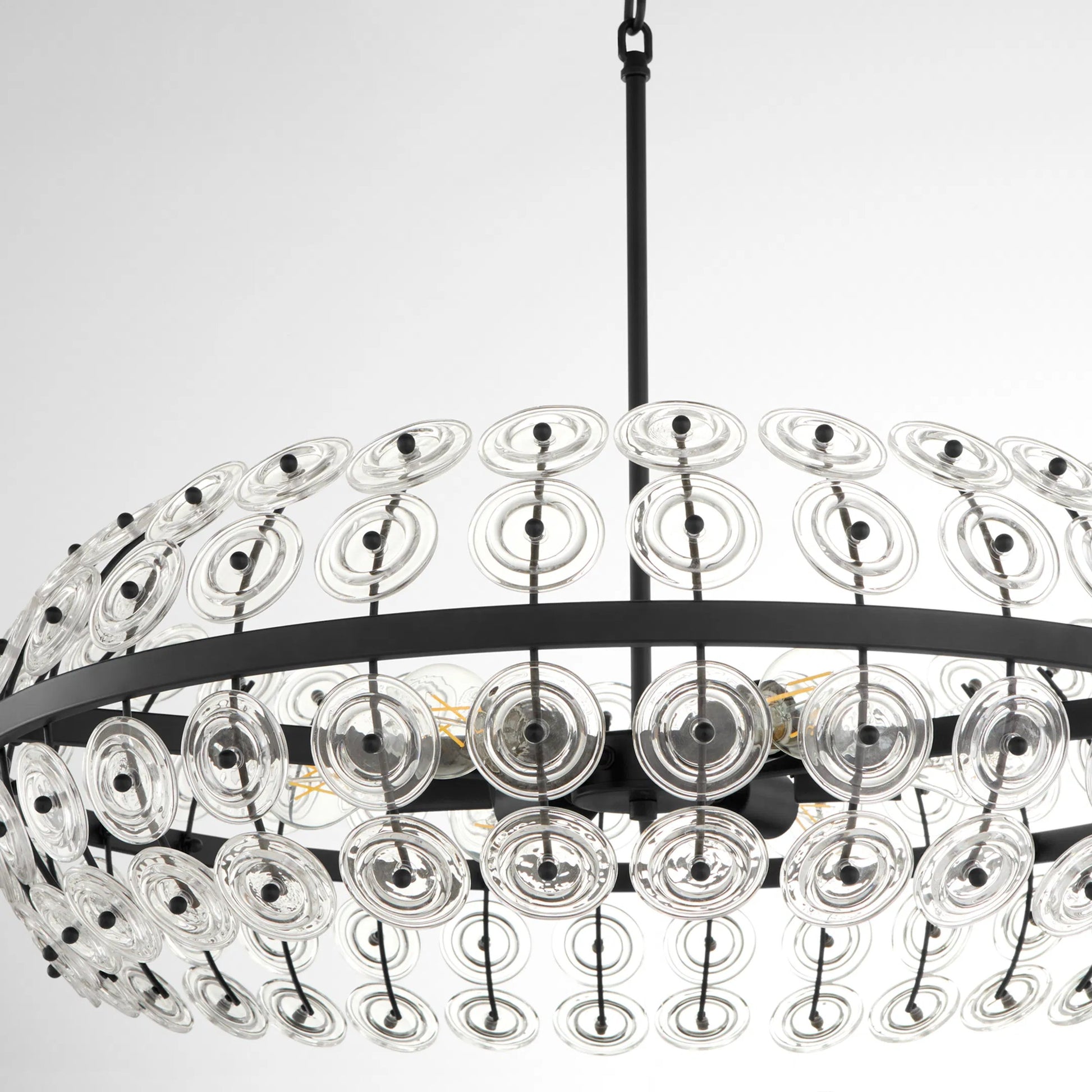 Selena 6 Light Pendant by Cyan Design. Made from glass, steel in a modern style.