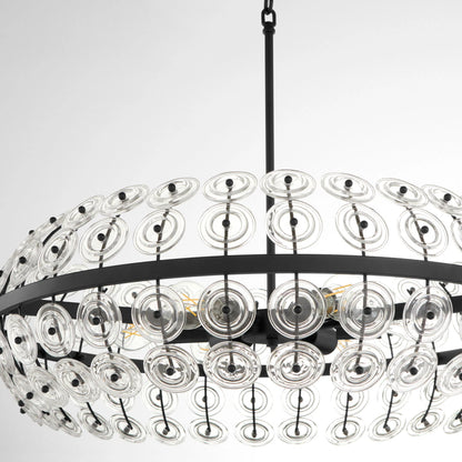 Selena 6 Light Pendant by Cyan Design. Made from glass, steel in a modern style.
