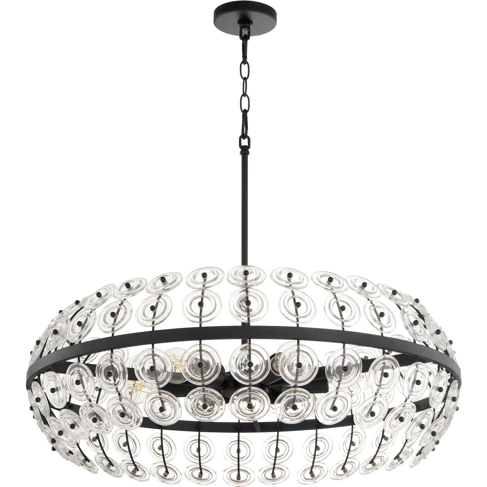 Selena 6 Light Pendant by Cyan Design. Made from glass, steel in a modern style.