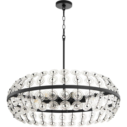 Selena 6 Light Pendant by Cyan Design. Made from glass, steel in a modern style.