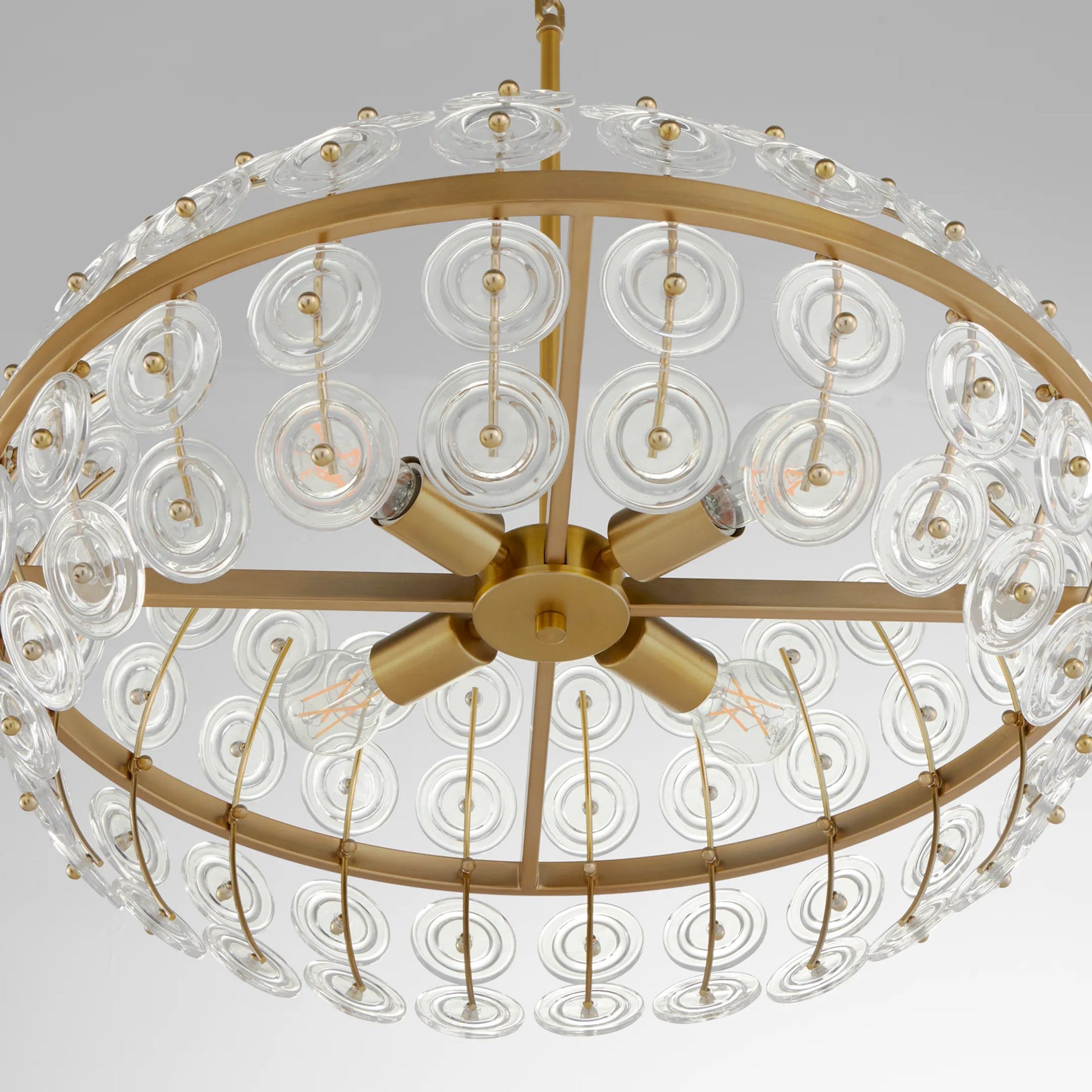 Selena 4 Light Pendant by Cyan Design. Made from glass, steel in a modern style.